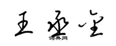 梁錦英王丞金草書個性簽名怎么寫