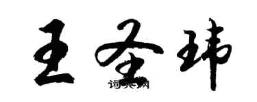 胡問遂王聖瑋行書個性簽名怎么寫