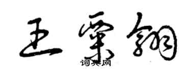 曾慶福王粟翎草書個性簽名怎么寫