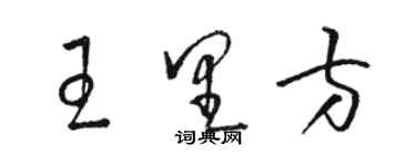 駱恆光王里方草書個性簽名怎么寫