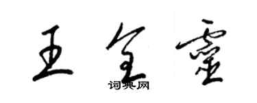 梁錦英王全靈草書個性簽名怎么寫