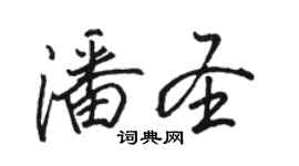 駱恆光潘聖行書個性簽名怎么寫