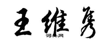 胡問遂王維雋行書個性簽名怎么寫