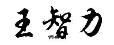 胡問遂王智力行書個性簽名怎么寫