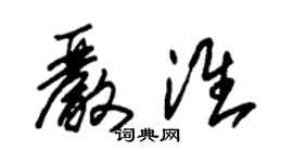 朱錫榮嚴淮草書個性簽名怎么寫