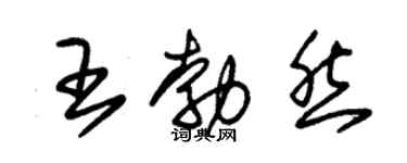 朱錫榮王勃然草書個性簽名怎么寫