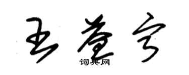 朱錫榮王益寧草書個性簽名怎么寫