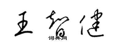 梁錦英王智健草書個性簽名怎么寫