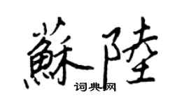 王正良蘇陸行書個性簽名怎么寫