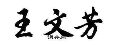胡問遂王文芳行書個性簽名怎么寫