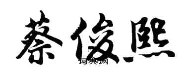 胡問遂蔡俊熙行書個性簽名怎么寫