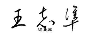 梁錦英王志準草書個性簽名怎么寫