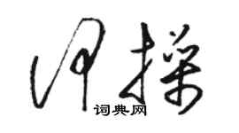 駱恆光何操草書個性簽名怎么寫