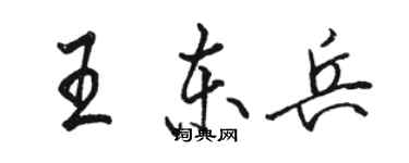 駱恆光王東兵行書個性簽名怎么寫