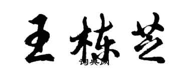 胡問遂王棟芝行書個性簽名怎么寫