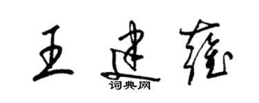 梁錦英王建雍草書個性簽名怎么寫