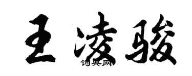 胡問遂王凌駿行書個性簽名怎么寫