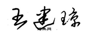 朱錫榮王建瓊草書個性簽名怎么寫