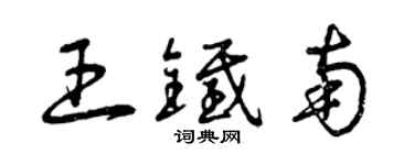 曾慶福王鐵南草書個性簽名怎么寫