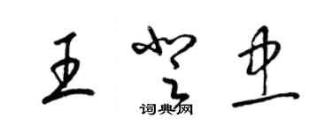 梁錦英王登忠草書個性簽名怎么寫