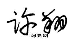 朱錫榮許翔草書個性簽名怎么寫