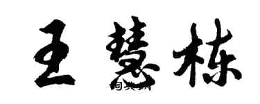 胡問遂王慧棟行書個性簽名怎么寫