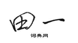 駱恆光田一行書個性簽名怎么寫