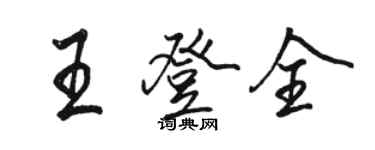 駱恆光王登全行書個性簽名怎么寫
