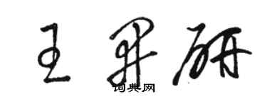 駱恆光王開研草書個性簽名怎么寫