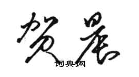 駱恆光賀晨草書個性簽名怎么寫