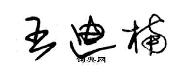 朱錫榮王迪楠草書個性簽名怎么寫