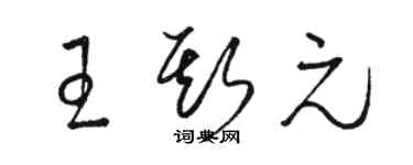 駱恆光王斯元草書個性簽名怎么寫