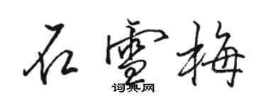 駱恆光石雪梅行書個性簽名怎么寫