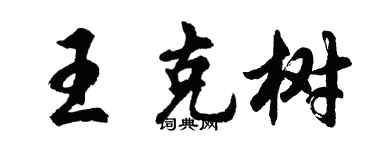 胡問遂王克樹行書個性簽名怎么寫