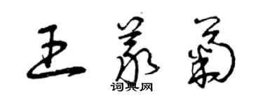 曾慶福王義菊草書個性簽名怎么寫