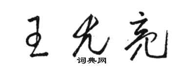 駱恆光王尤亮草書個性簽名怎么寫