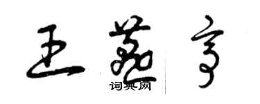 曾慶福王燕亭草書個性簽名怎么寫