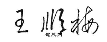 駱恆光王順梅草書個性簽名怎么寫