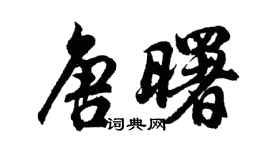 胡問遂唐曙行書個性簽名怎么寫