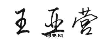 駱恆光王亞營行書個性簽名怎么寫