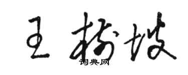 駱恆光王樹坡草書個性簽名怎么寫