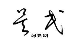 梁錦英吳民草書個性簽名怎么寫
