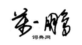 朱錫榮萬鵬草書個性簽名怎么寫