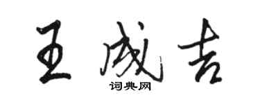 駱恆光王成吉行書個性簽名怎么寫