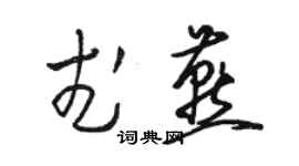 駱恆光武燕草書個性簽名怎么寫