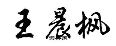 胡問遂王晨楓行書個性簽名怎么寫