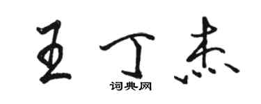 駱恆光王丁傑行書個性簽名怎么寫