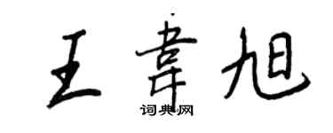 王正良王韋旭行書個性簽名怎么寫