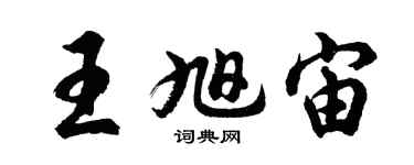 胡問遂王旭宙行書個性簽名怎么寫