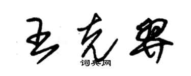 朱錫榮王克羿草書個性簽名怎么寫